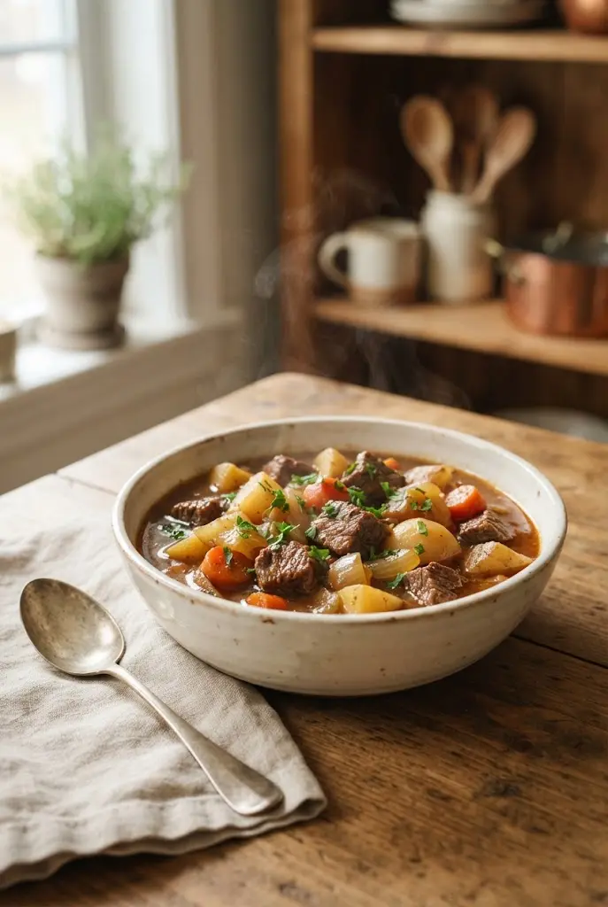 Cozy Stovetop Beef Stew Without Wine for Cold Nights and Family Dinners